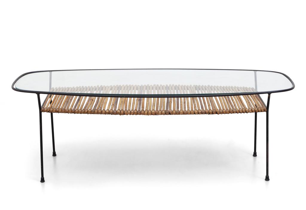 UN TAVOLINO, anni '60.  Acciaio verniciato, (1 of 1)