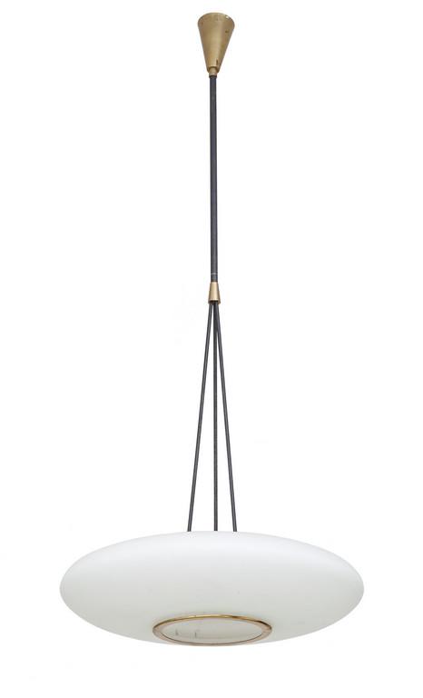 UNA LAMPADA A SOSPENSIONE, anni '60.  Ottone, (1 of 1)