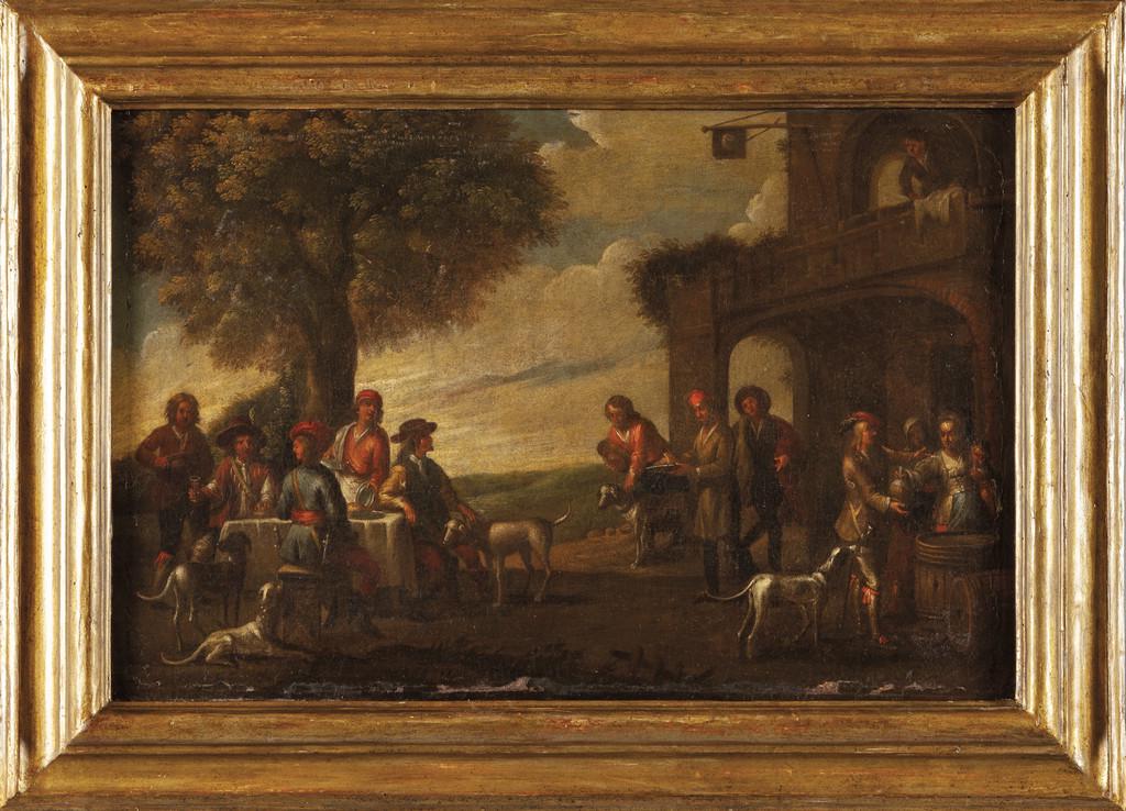 Scuola genovese sec.XVIII "Convivio in giardino" (1 of 1)