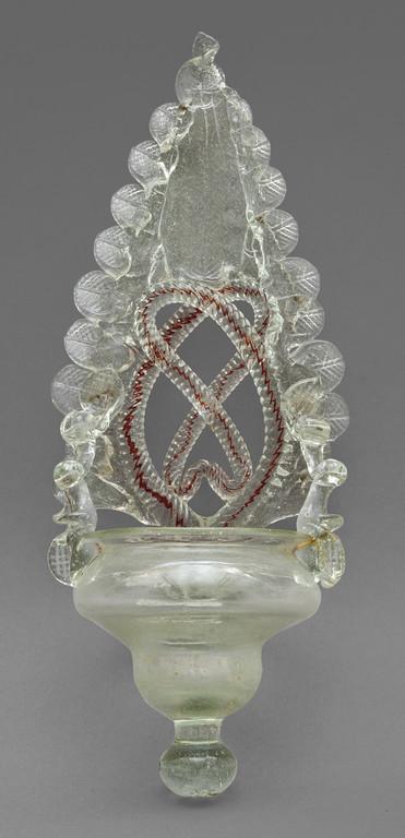 Acquasantiera in vetro di Murano decorata al (1 of 1)