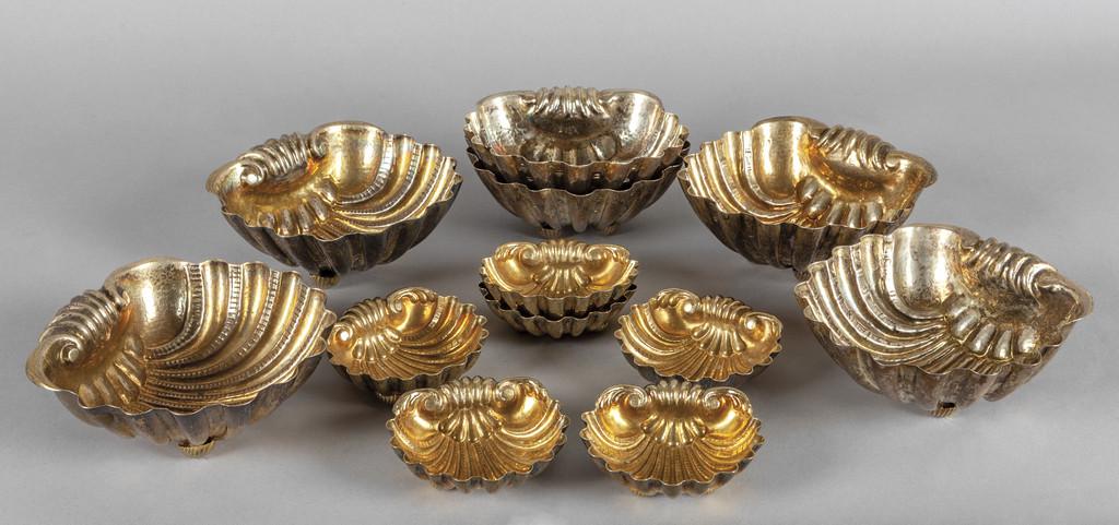 Sei conchiglie grandi e sei piccole in argento (1 of 1)