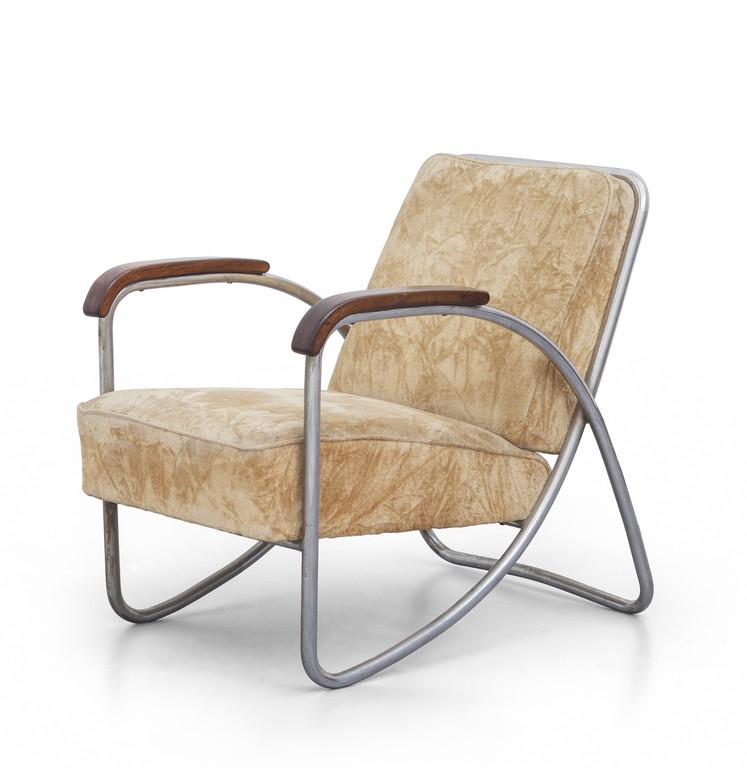 UNA POLTRONA RAZIONALISTA, anni '40.  Acciaio (1 of 1)