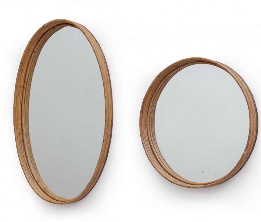 DUE SPECCHI DA PARETE, anni '60.  Giunco, (1 of 1)