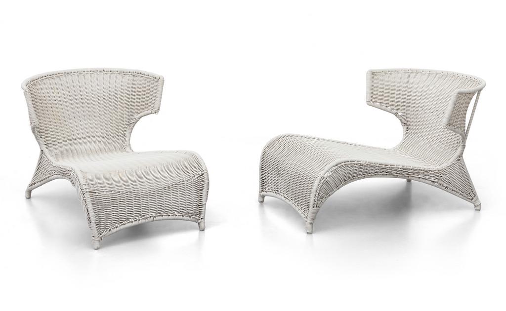 DUE POLTRONCINE, anni'70. Fibra sintetica (1 of 2)