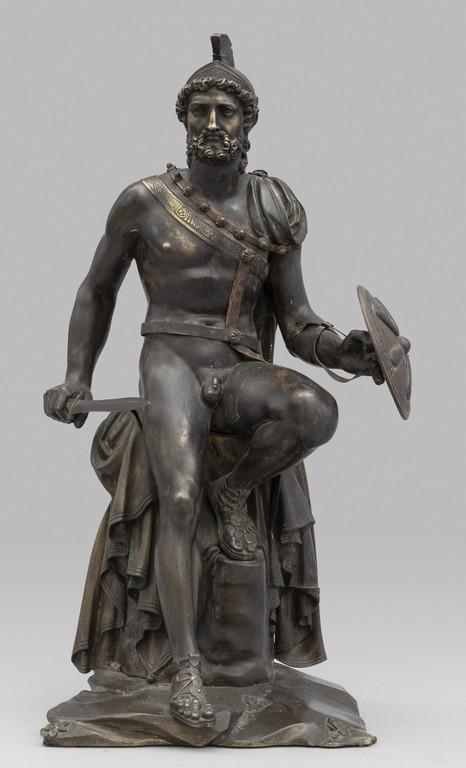 Ettore, bronzo a patina scura con tracce di (1 of 2)