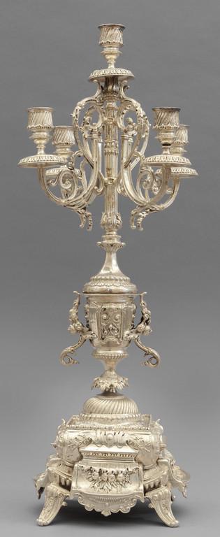 Grande candelabro a cinque luci in argento (1 of 1)