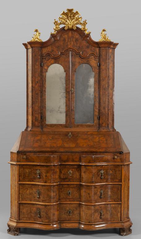 Doppiocorpo Luigi XIV lastronato in radica, (1 of 2)