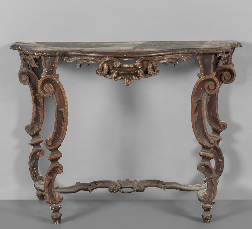 Console Luigi XIV in legno laccato, (1 of 1)
