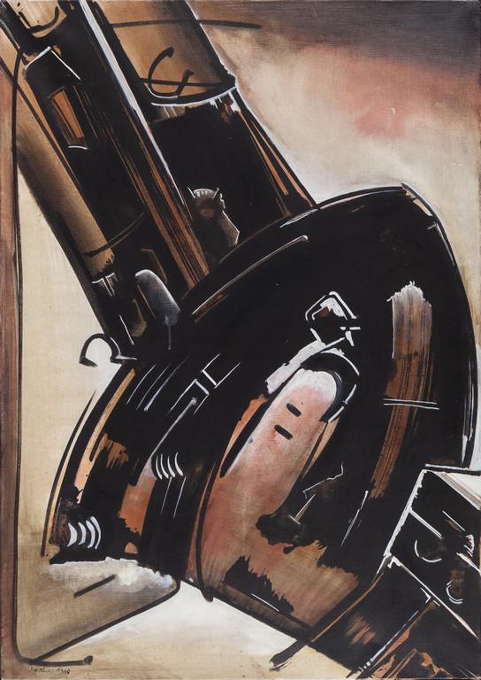 GIANNI BERTINI (1922-2010) Le Compagnon: GIANNI BERTINI (1922-2010) Le Compagnon d'Ulysses 1960 olio su tela cm 92x65 firmato e datato in basso a sinistra firmato, datato e titolato sul retro Le Compagnon d'Ulysses 1960 oil on canvas 36,22x2