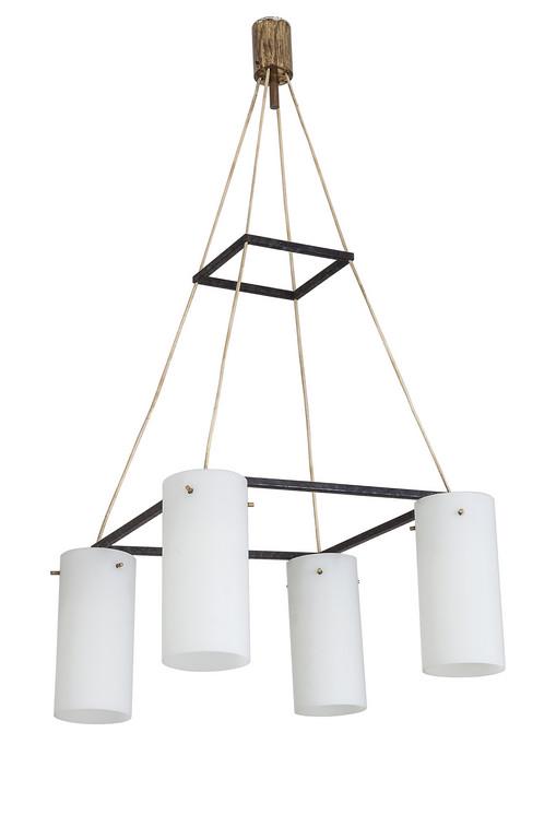 UNA LAMPADA A SOSPENSIONE, anni '60.  Ottone, (1 of 1)