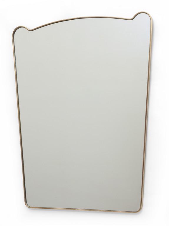 UNO SPECCHIO DA PARETE, anni '50.  Ottone, (1 of 1)