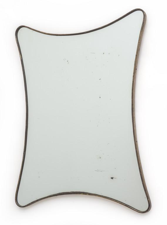 UNO SPECCHIO DA PARETE, anni '50.  Ottone, (1 of 1)