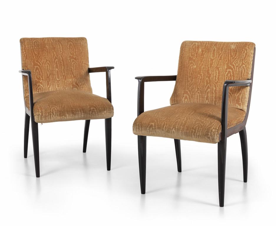 DUE POLTRONCINE, anni '50.  Legno laccato, (1 of 3)
