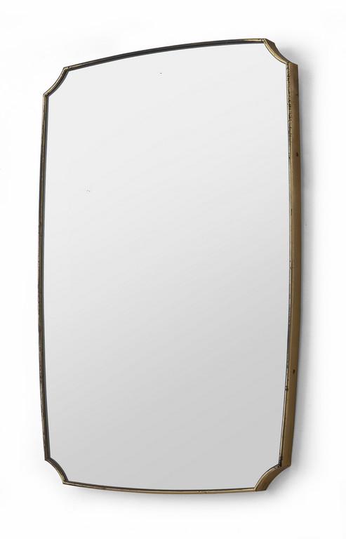 UNO SPECCHIO DA PARETE, anni '50.  Ottone, (1 of 1)