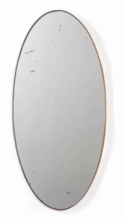 UNO SPECCHIO DA PARETE, anni '50.  Ottone, (1 of 1)
