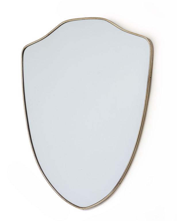 UNO SPECCHIO DA PARETE, anni '50.  Ottone, (1 of 1)