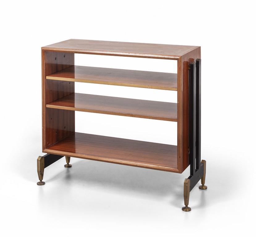 UNA ETAGERE, anni '60.  Legno impiallacciato (1 of 2)