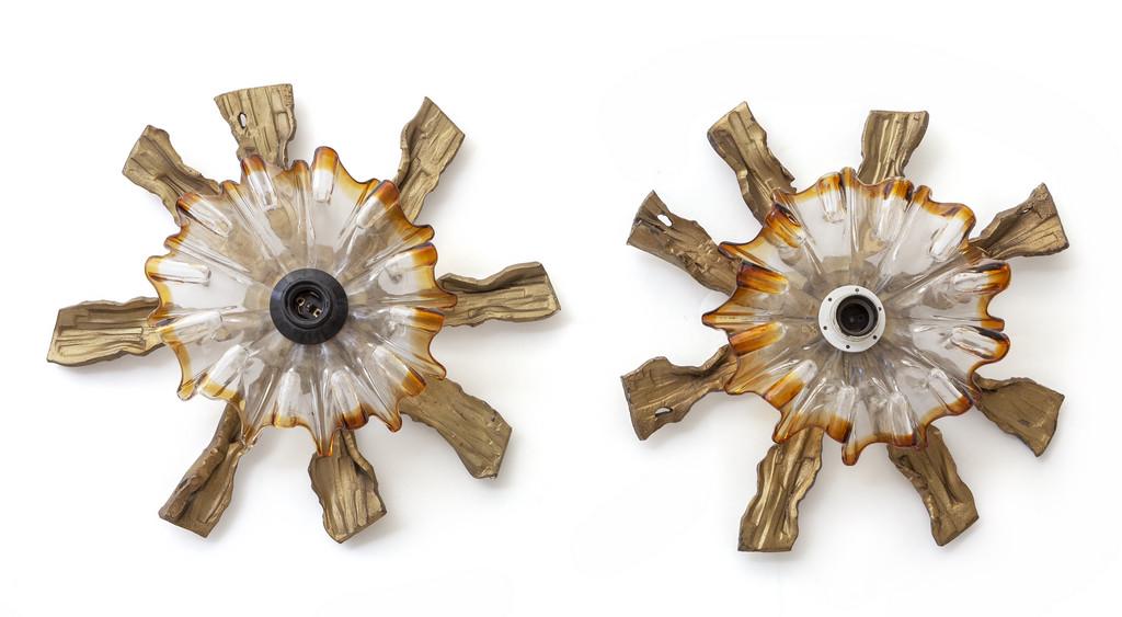 DUE LAMPADE DA PARETE, anni '70.  Fusione di (1 of 3)