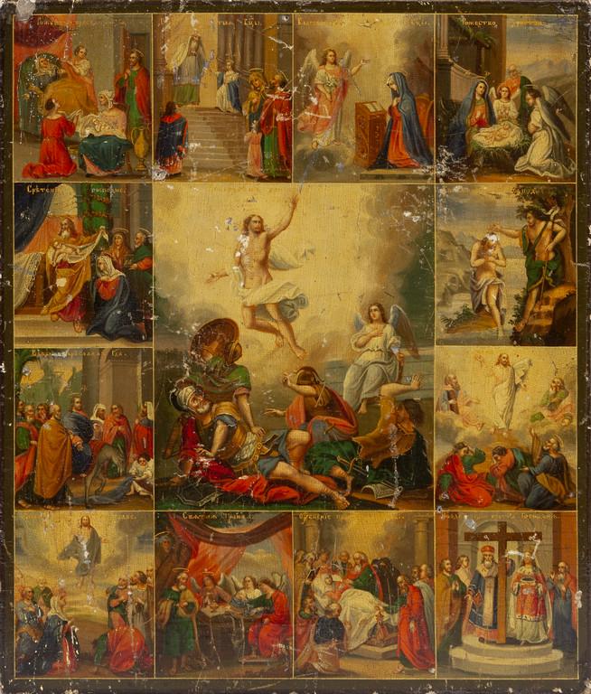 Icona raffigurante tredici episodi della vita di (1 of 1)