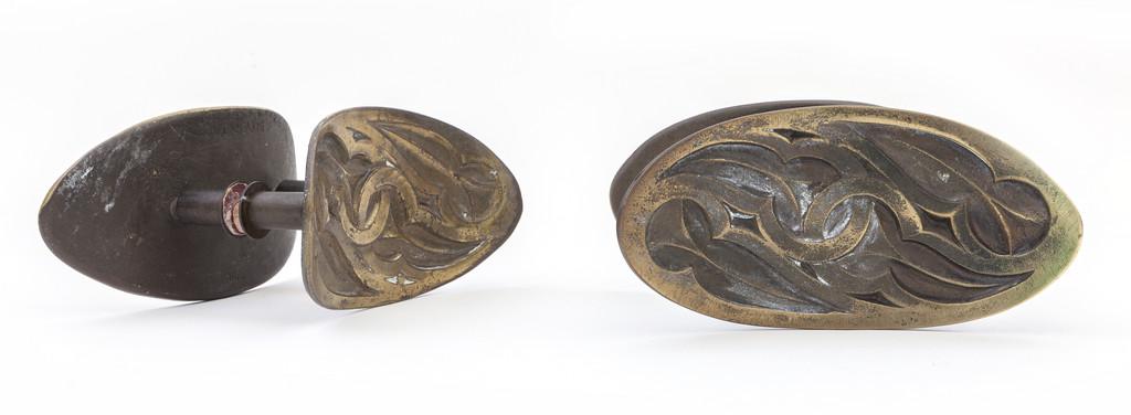 DUE COPPIE DI MANIGLIE, anni "50.  Ottone. (1 of 2)