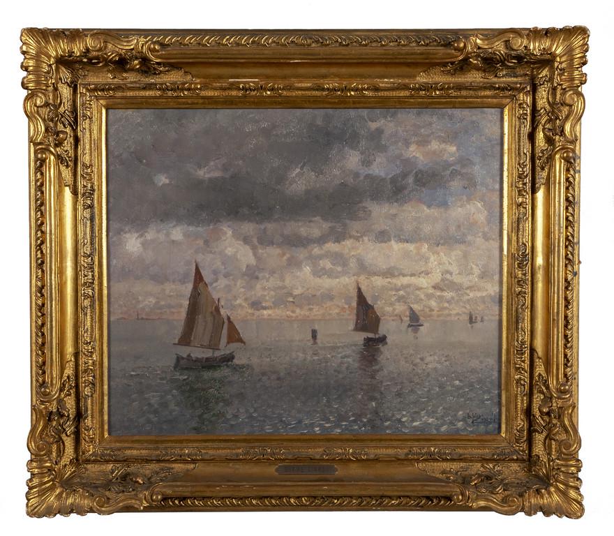 BEPPE CIARDI (1875-1932)  Vele in laguna (1 of 1)