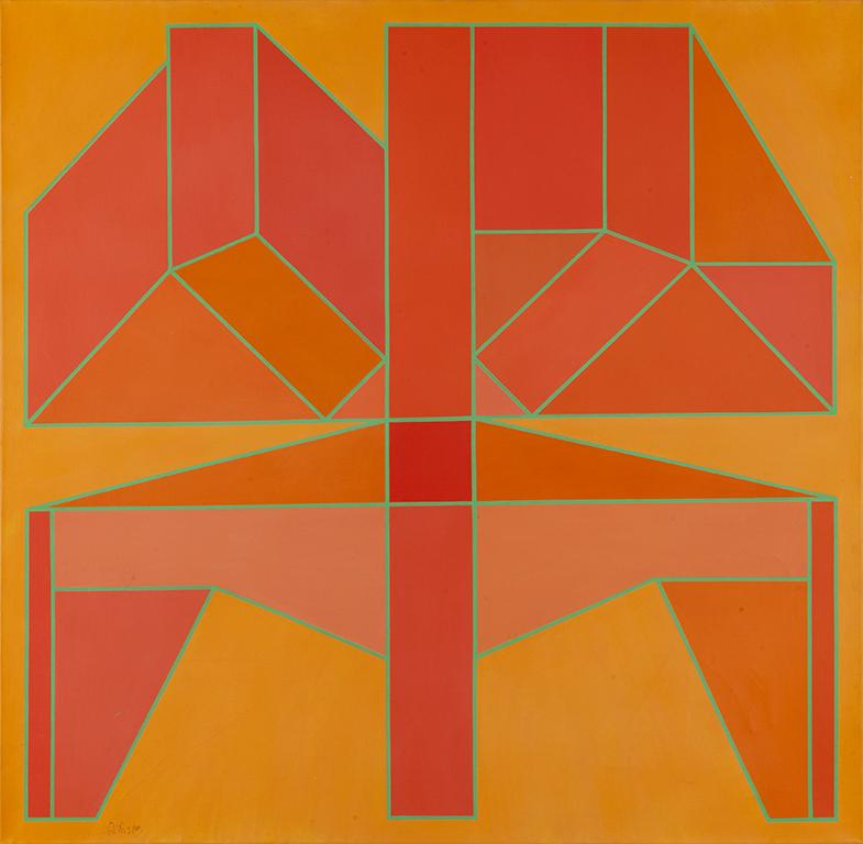 ACHILLE PERILLI (1927-2021) L'oblungua curva: ACHILLE PERILLI (1927-2021) L'oblungua curva 2009 acrilico su tela cm 100x100 firmato e datato in basso a sinistra firmato, datato e titolato sul retro L'oblunga curva 2009 acrylic on canvas 39,37x39,
