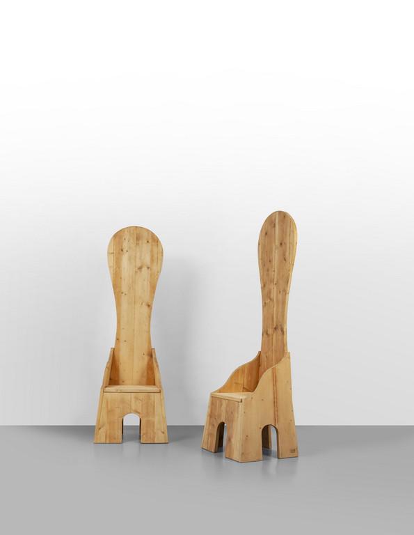 MARIO CEROLI  Due sedie della serie 'Mobili (1 of 2)