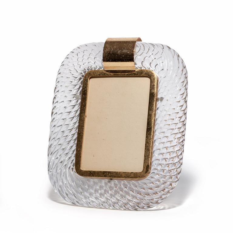 MURANO  Un portaritratti in cristallo ritorto (1 of 2)