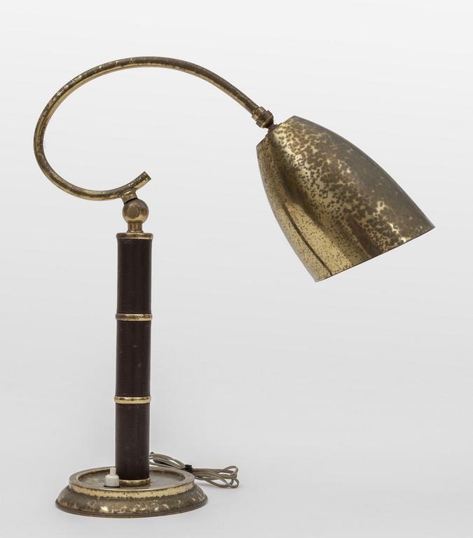 UNA LAMPADA DA TAVOLO, anni '50.  Ottone, (1 of 1)