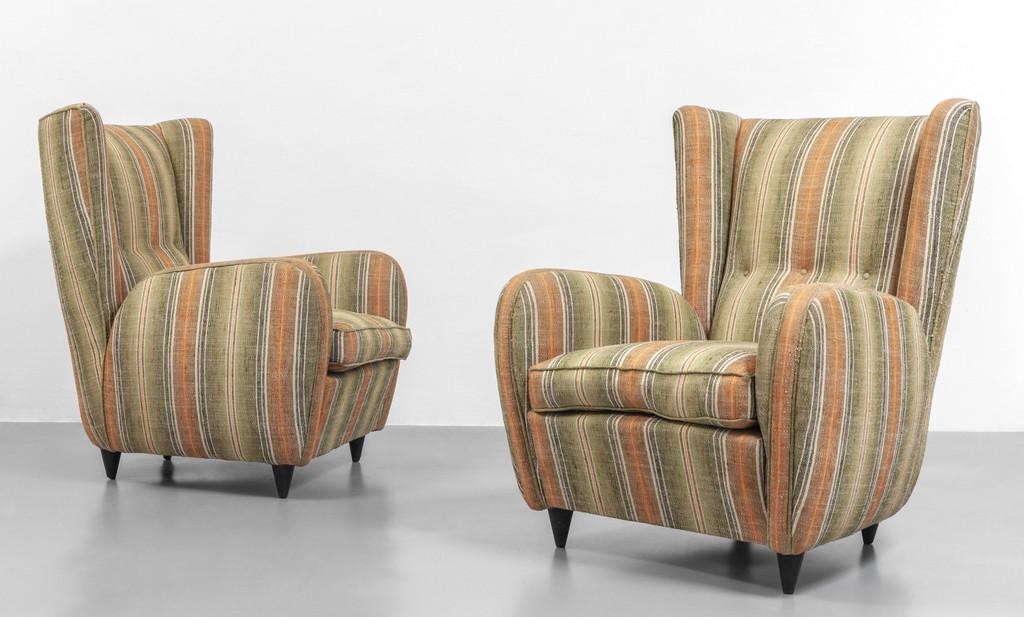 DUE POLTRONE, anni '50.  Strutture e gambe in (1 of 1)