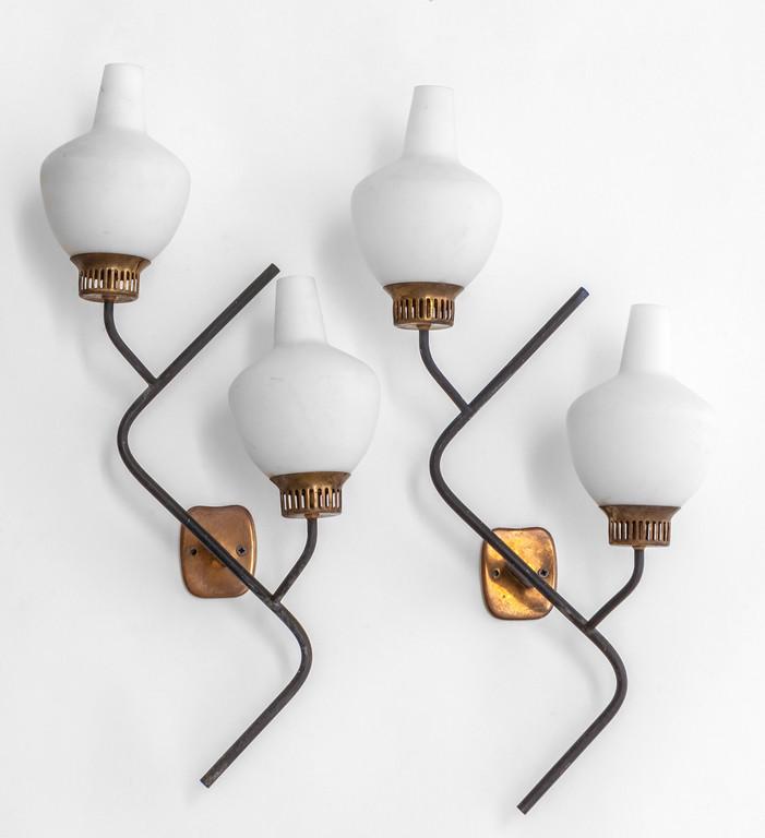 DUE LAMPADE DA PARETE, anni '50.  Acciaio (1 of 1)