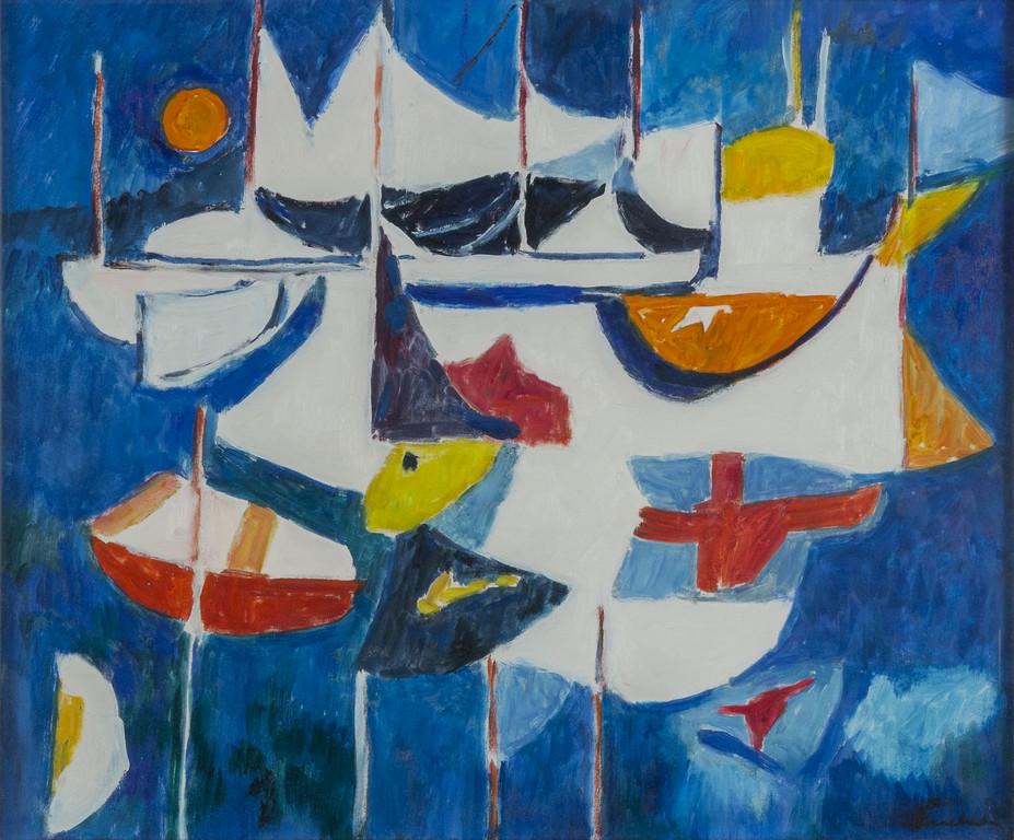 ENRICO PAULUCCI (1901-1999) Senza titolo: ENRICO PAULUCCI (1901-1999) Senza titolo olio su tela cm 50x60 firmato in basso a destra firmato sul retro autentica su foto dell'Archivio Paulucci N.0917 Untitled oil on canvas 19,68x23,62 in signed