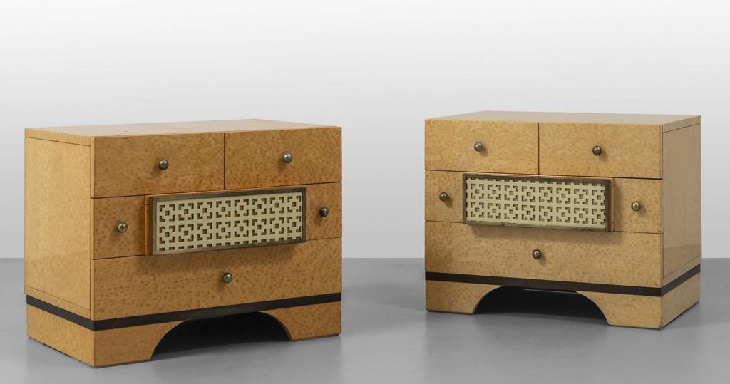 DUE COMODINI, anni '70.  legno impiallacciato (1 of 1)