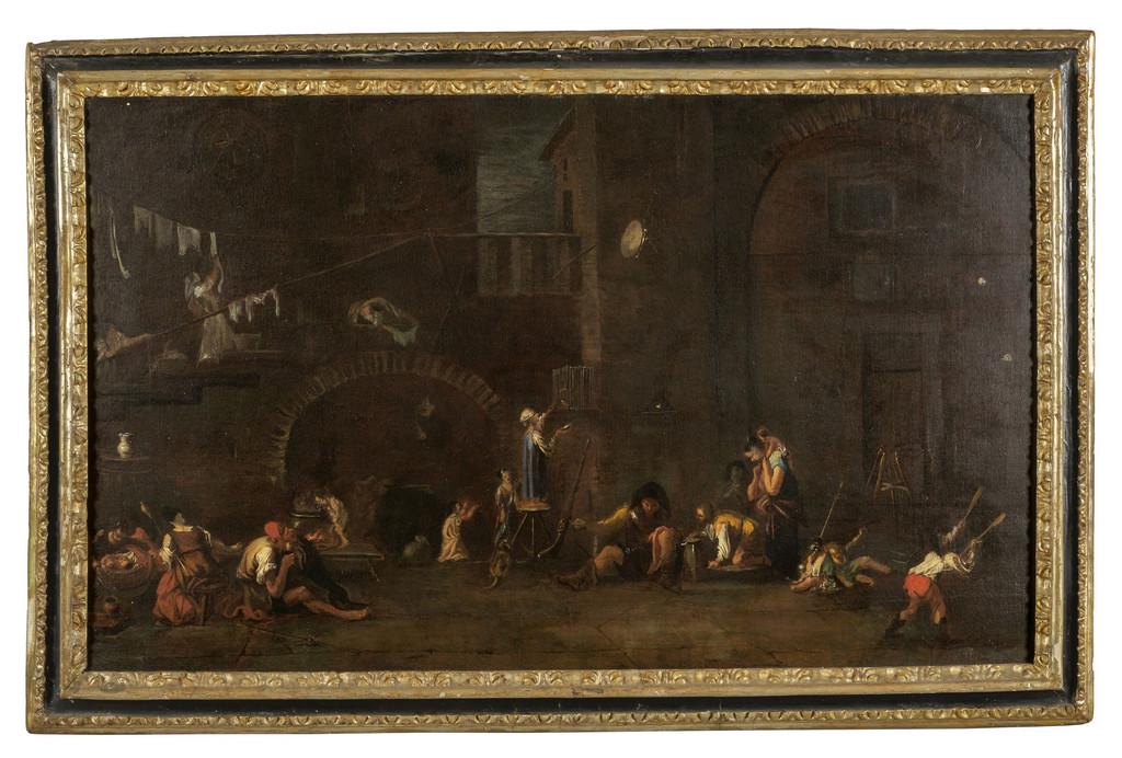 ALESSANDRO MAGNASCO (1667-1749)  "Interno con (1 of 2)