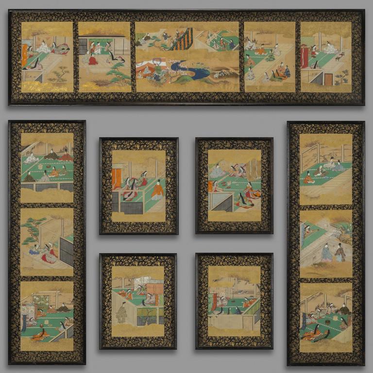 Quindici acquarelli giapponesi raffiguranti scene (1 of 1)