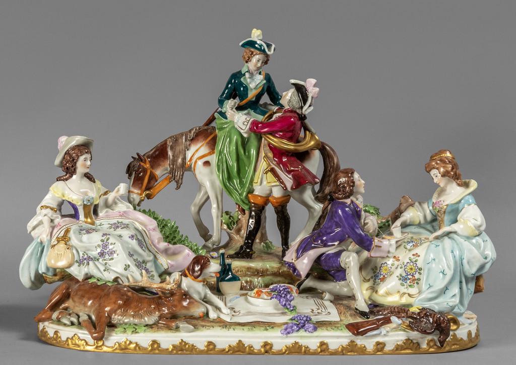 Riposo e chiacchiere dopo la caccia, gruppo in (1 of 2)