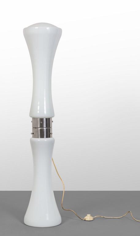 una lampada da terra, anni '70 Vetro opalino, (1 of 3)