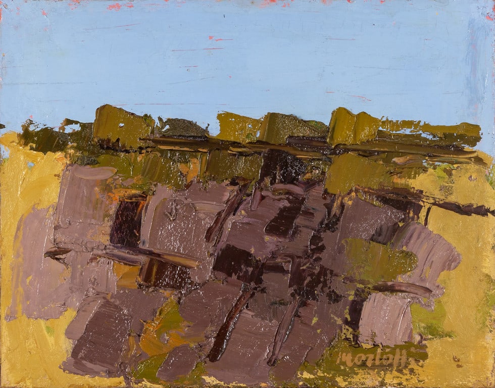 ENNIO MORLOTTI (1910-1992) Rocce 1985 olio: ENNIO MORLOTTI (1910-1992) Rocce 1985 olio su tela cm 40x50 firmato in basso a destra autentica dell'artista su foto Rocce 1985 oil on canvas 15,74x19,68 in signed lower right photo certificate by the