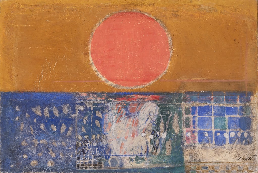 BRUNO SAETTI (1902-1984) Muro: BRUNO SAETTI (1902-1984) Muro 1977 affresco su tela cm 28x42 firmato in basso a destra Muro 1977 fresco on canvas 11,02x16,53 in signed lower right bibliografia: Catalogo Galleria Marescalchi, 1978