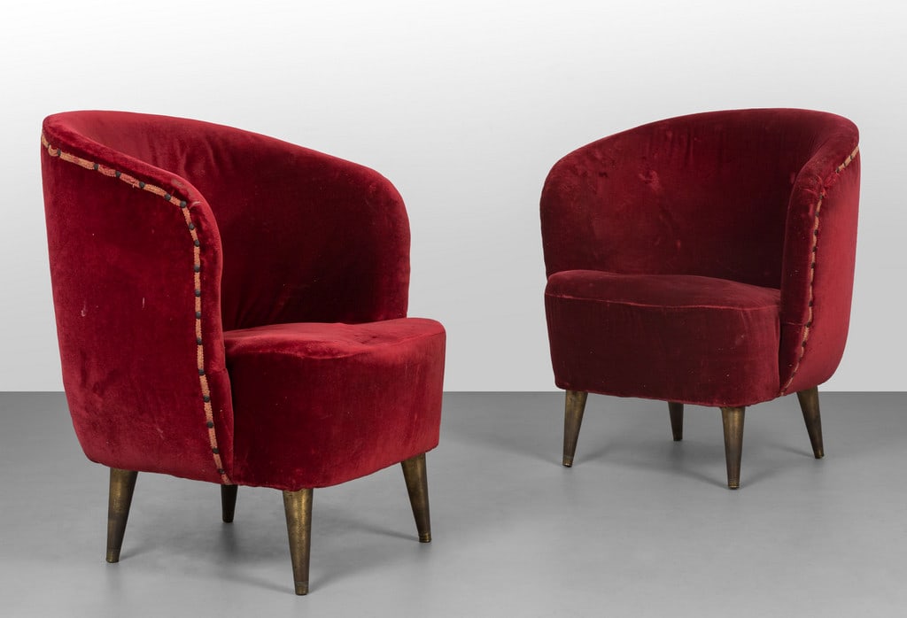 DUE POLTRONE, anni '40.  Strutture in legno, (1 of 2)