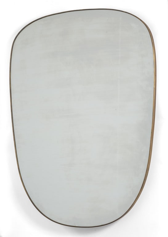 UNO SPECCHIO DA PARETE, anni '50.  Ottone, (1 of 1)