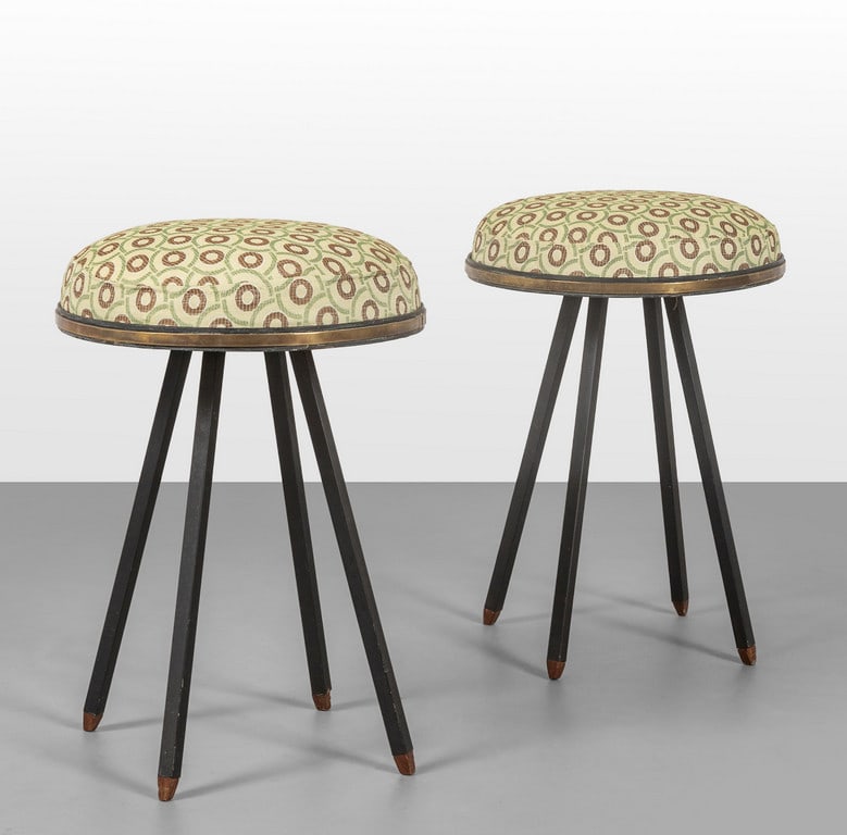 DUE SGABELLI, anni '60  Acciaio verniciato, (1 of 1)