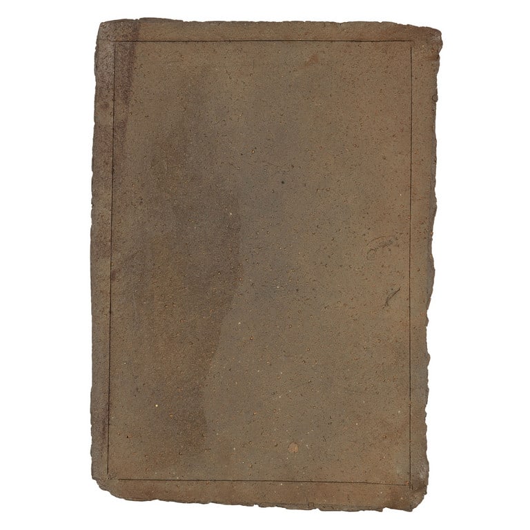 NANNI VALENTINI (1932-1985) Sintesi: NANNI VALENTINI (1932-1985) Sintesi 1977 intervento su terracotta cm 31,5x22 siglato, datato e dedicato sul retro Sintesi 1977 intervention on terracotta 12,40x8,66 in initialled, dated and dedicated