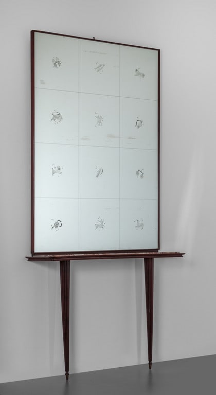 UNA CONSOLE E UNA SPECCHIERA, anni '40. Legno (1 of 5)