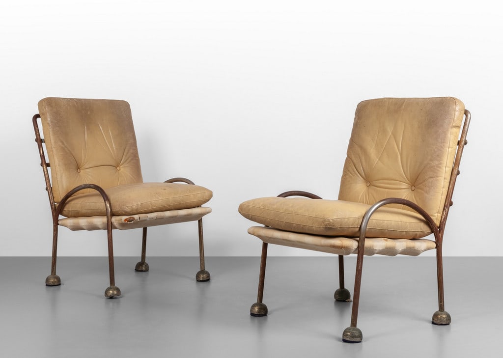 DUE POLTRONCINE, anni '50.  Acciaio tubolare, (1 of 2)