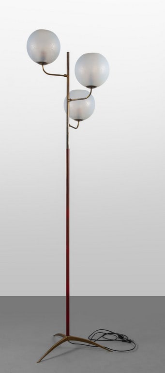 UNA LAMPADA DA TERRA, anni '50.  Ottone, (1 of 1)