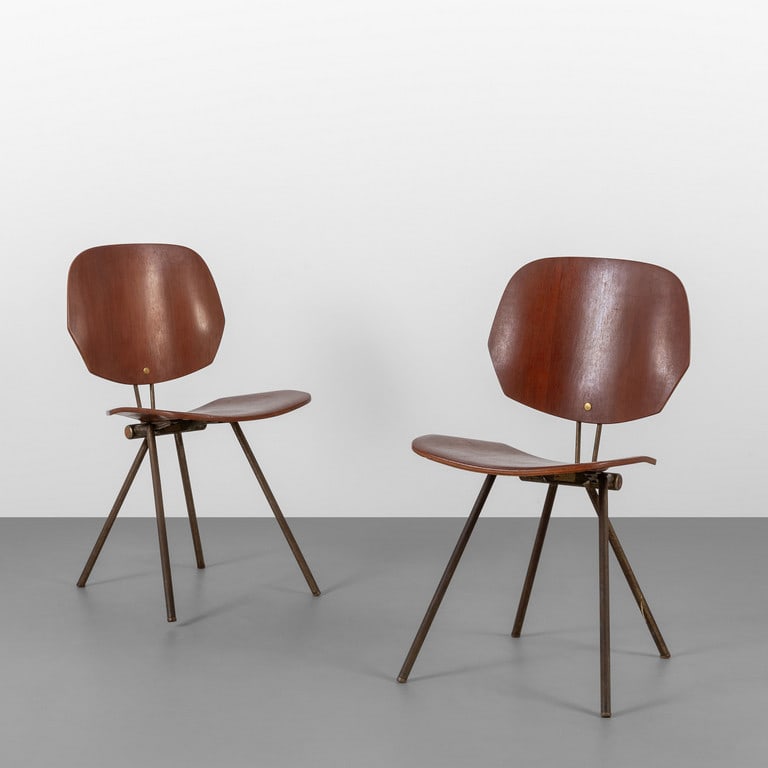 OSVALDO BORSANI, TECNO, 1956. Due sedie (1 of 3)