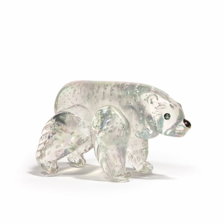 MURANO, anni '70.  Figura di orso in cristallo (1 of 3)