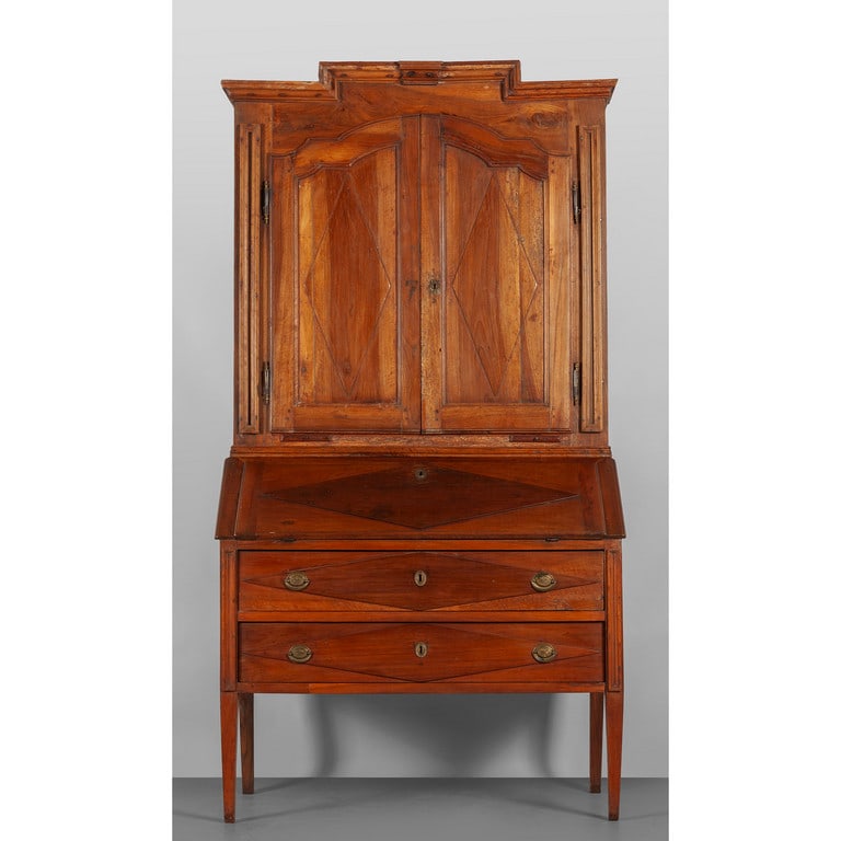 Doppiocorpo Luigi XVI in massello di noce a gambe (1 of 4)