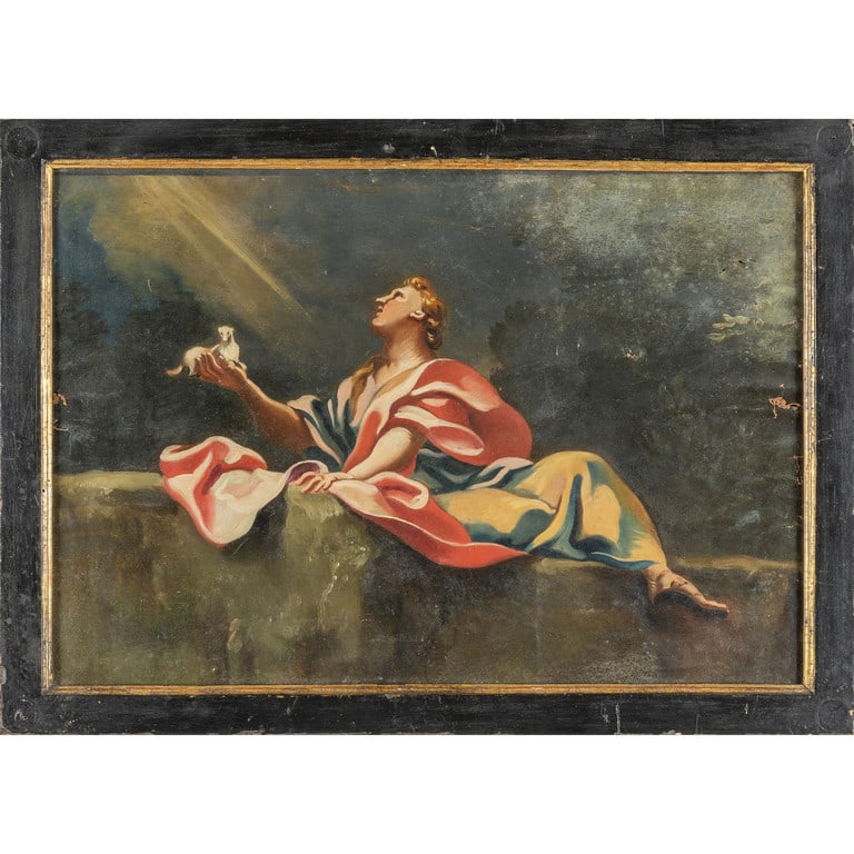 "Agnello di Dio" olio, sec.XVIII cm. 50x34 (1 of 2)